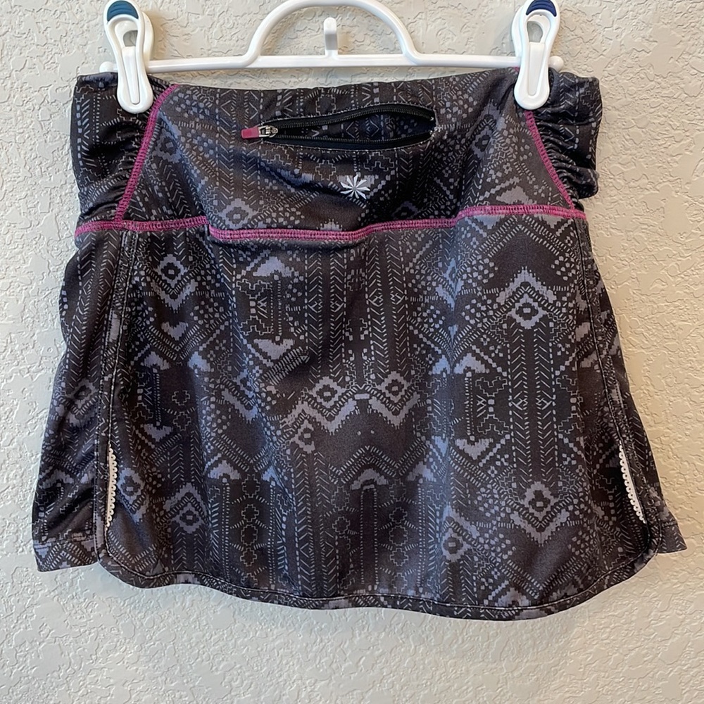 Athleta Gray Patterned Skort, Size Extra Small - image 2